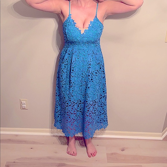 Blue crochet midi dress - Picture 6 of 6